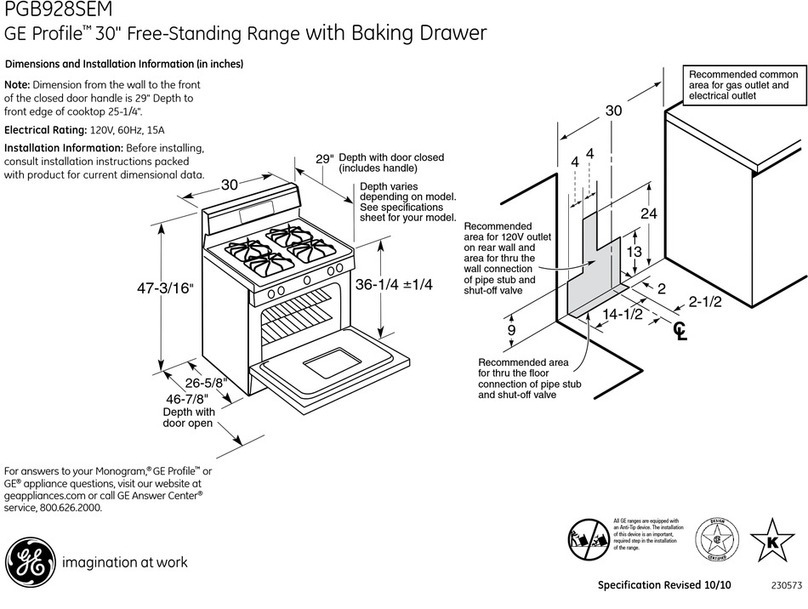 GE Profile PGB928SEMSS Manual