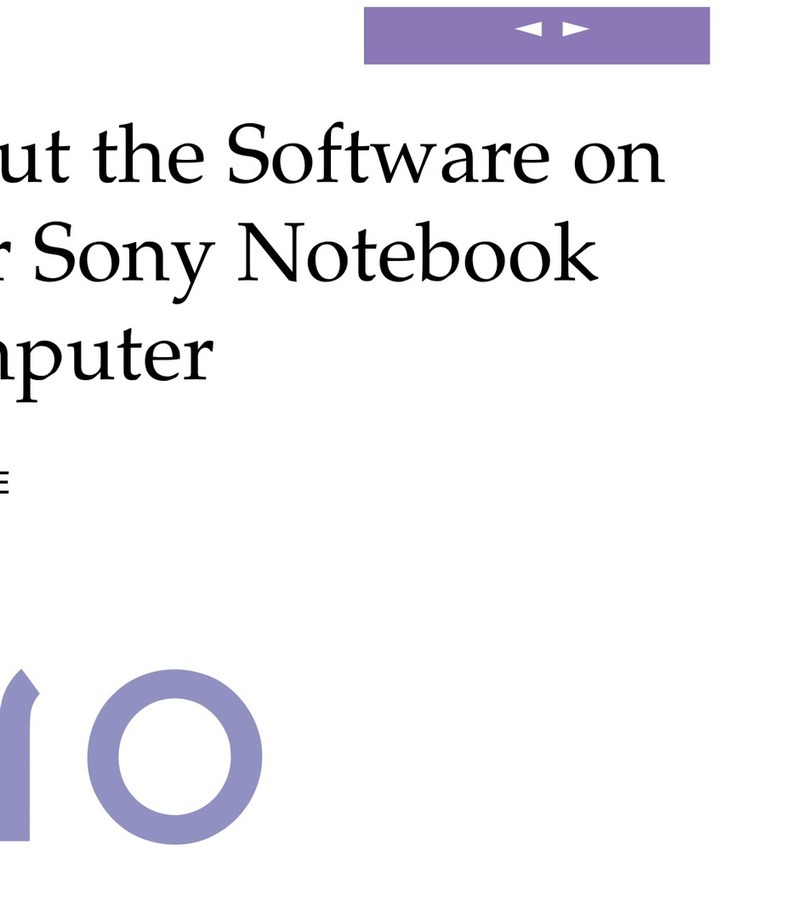 Sony PCG-Z600RE/K Software manual