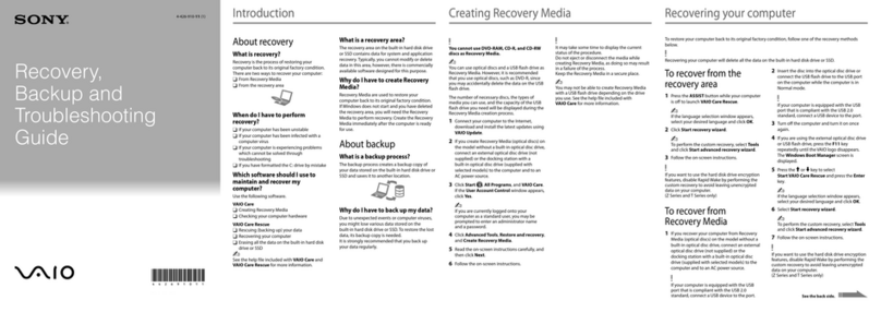 Sony VAIO SVE14116FXP troubleshooting guide