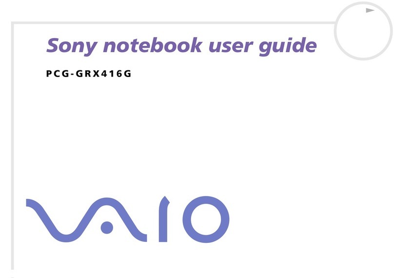 Sony VAIO PCG-GRX416G Installation instructions manual