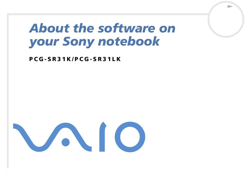 Sony VAIO PCG-SR31K Software manual