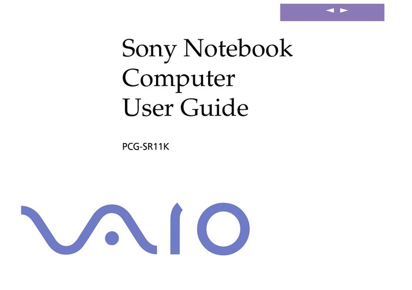Sony VAIO PCG-SR11K User manual