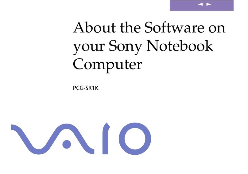 Sony VAIO PCG-SR1K Software manual
