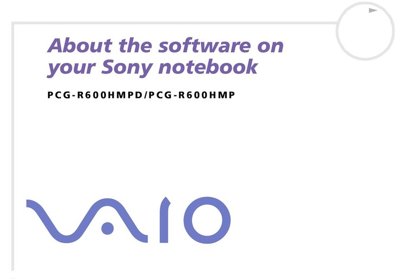 Sony VAIO PCG-R600HMP Software manual