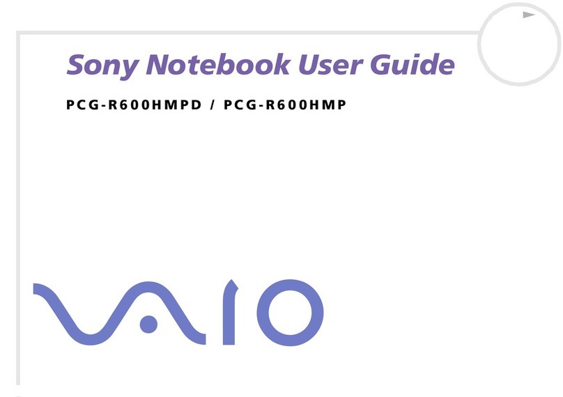 Sony VAIO PCG-R600HMP User manual