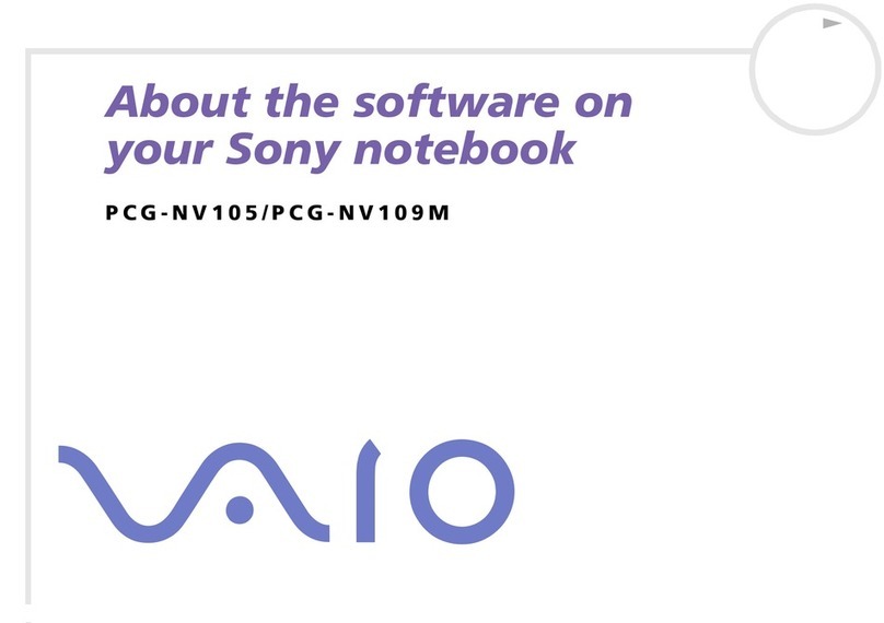 Sony VAIO PCG-NV105 Software manual