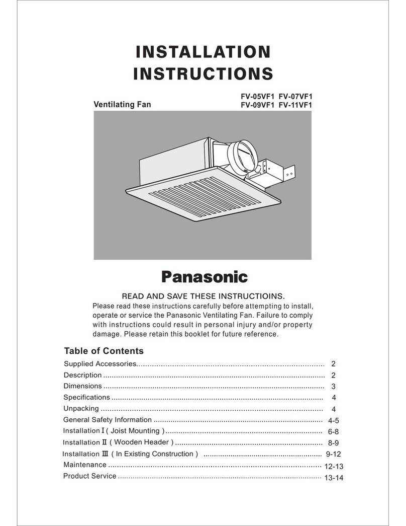 Panasonic FV-07VF1 User manual
