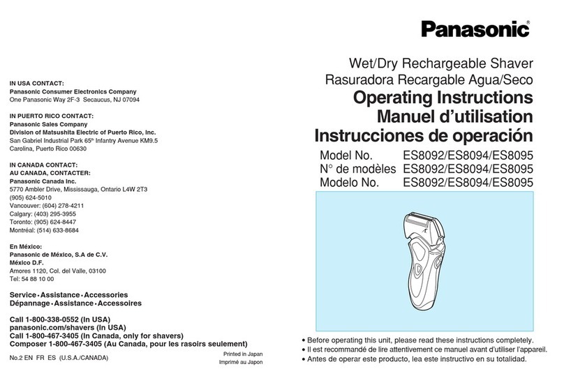 Panasonic ES8095NC operating instructions