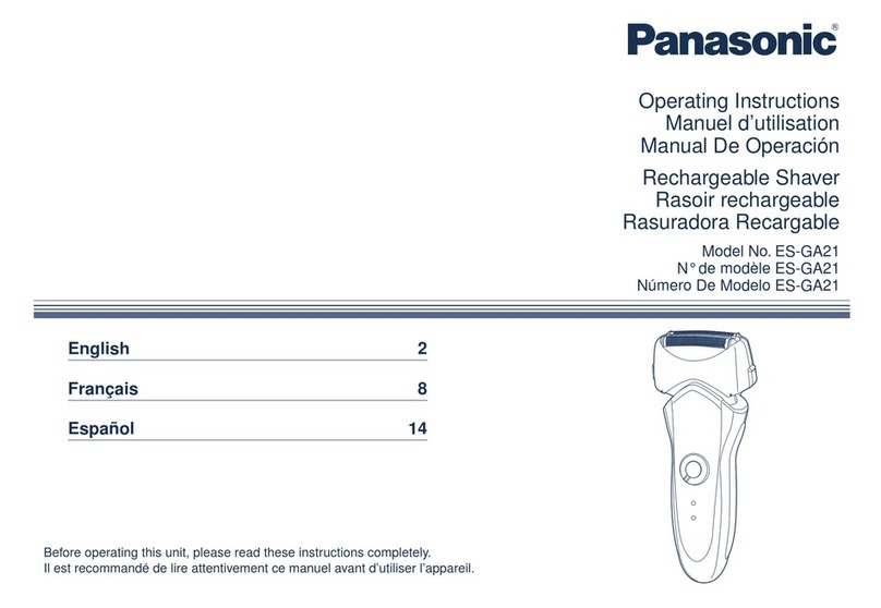 Panasonic ES-GA21-S operating instructions