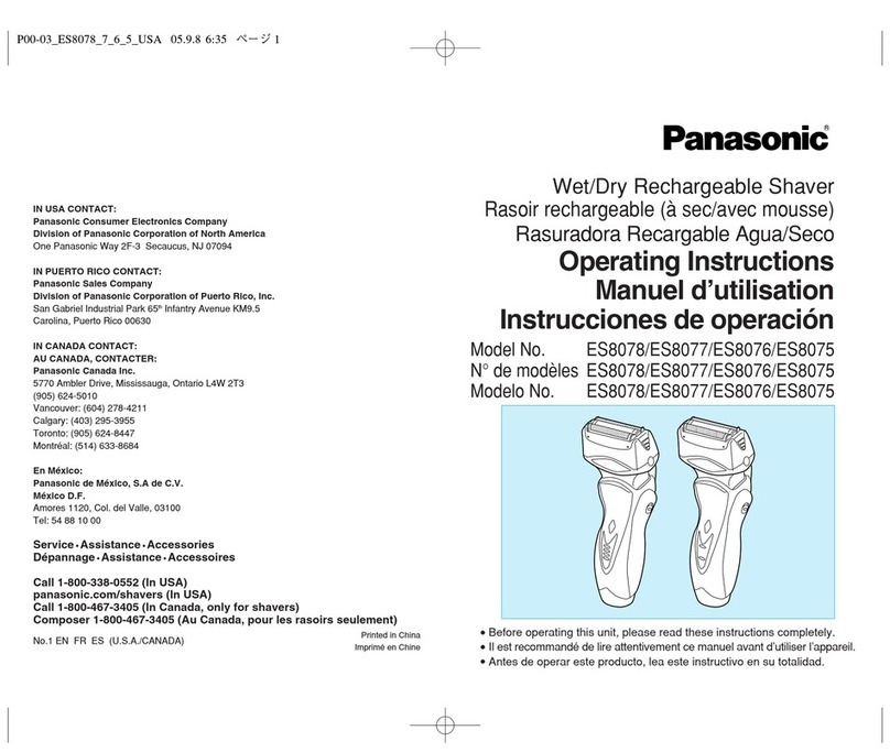 Panasonic ES8075S User manual