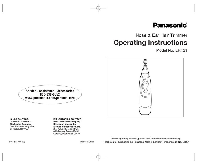 Panasonic ER421KC operating instructions