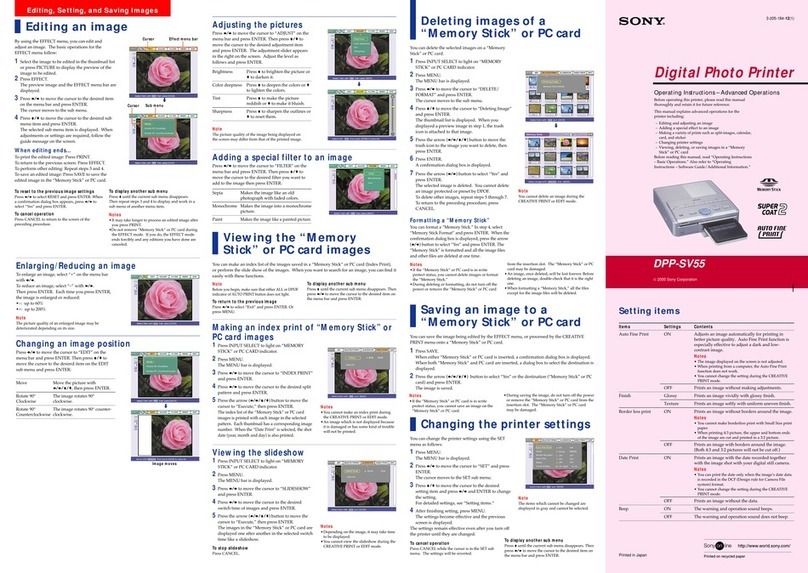 Sony DPP-SV55 operating instructions