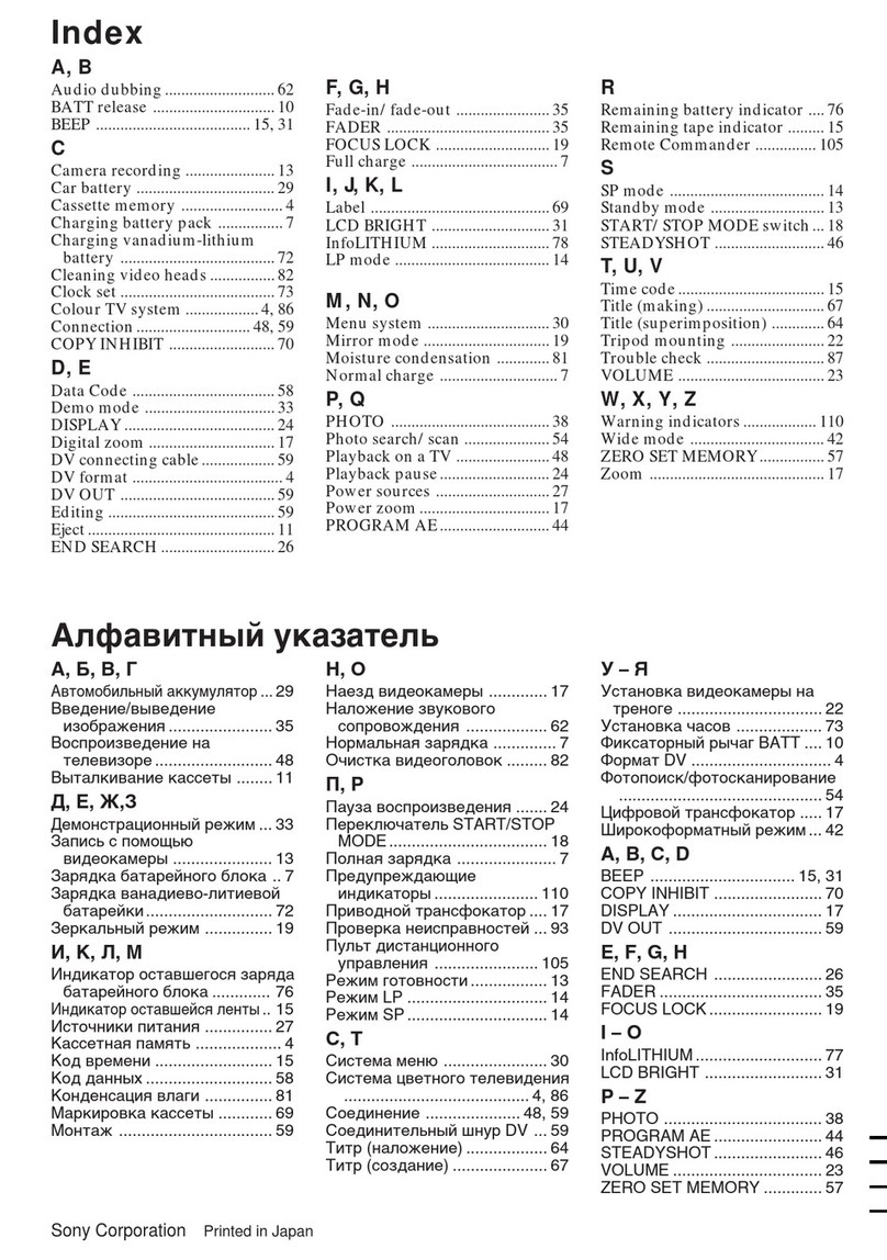 Sony Handycam Vision DCR-SC100E User manual
