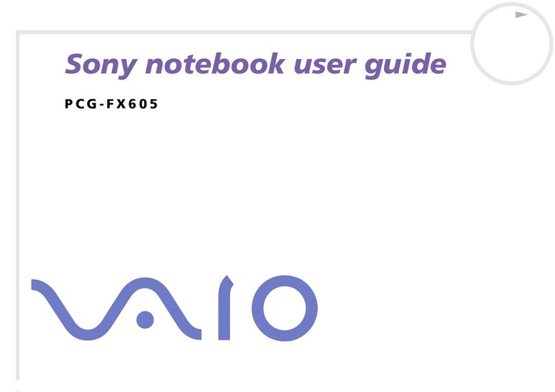 Sony Vaio PCG-FX605 User manual
