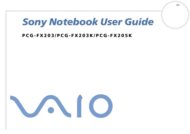 Sony VAIO PCG-FX203K instruction & operation manual