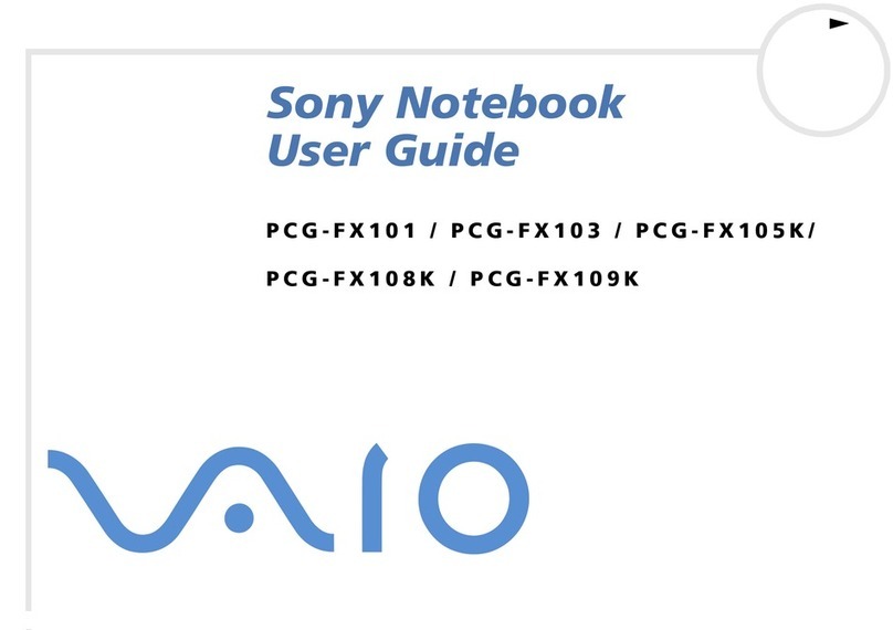 Sony VAIO PCG-FX101 user guide