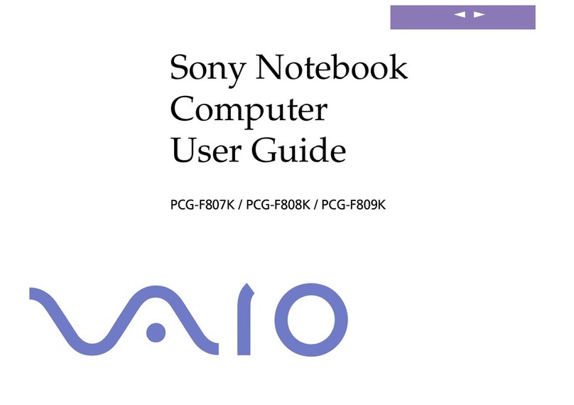 Sony VAIO PCG-F807K User manual