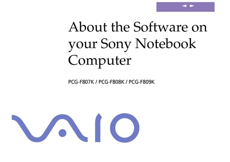 Sony VAIO PCG-F807K Software manual