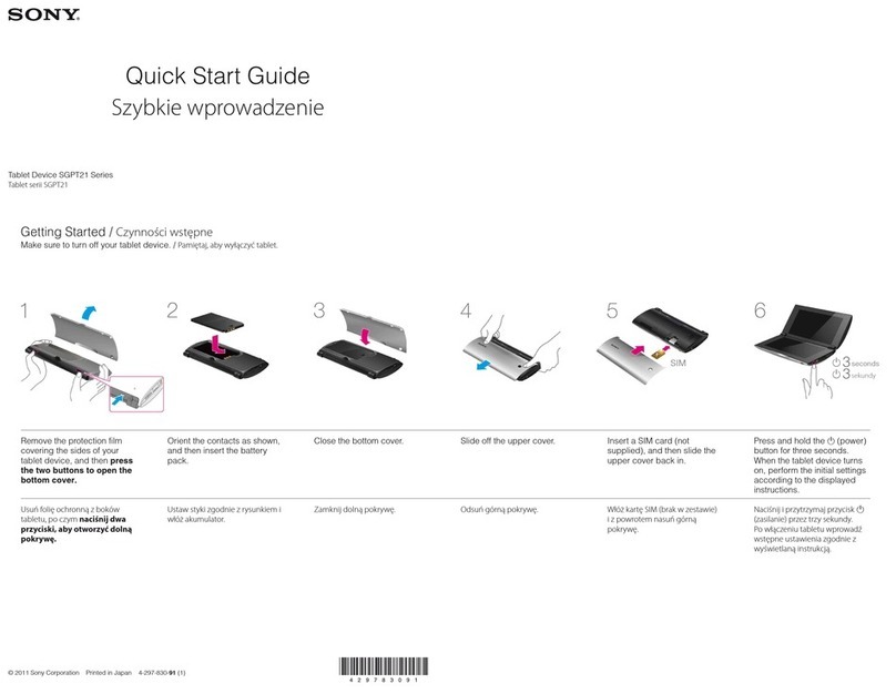 Sony SGPT21 Series User manual
