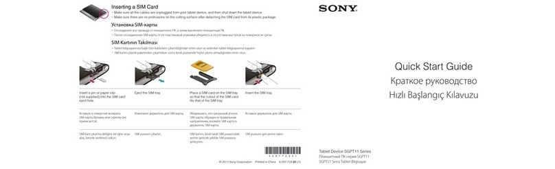 Sony SGPT11 Series User manual Sony SGPT11 Series User manual