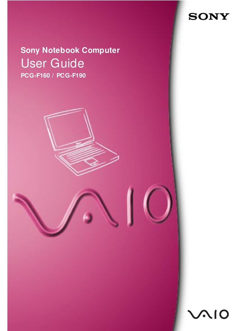 Sony VAIO PCG-F160 user guide