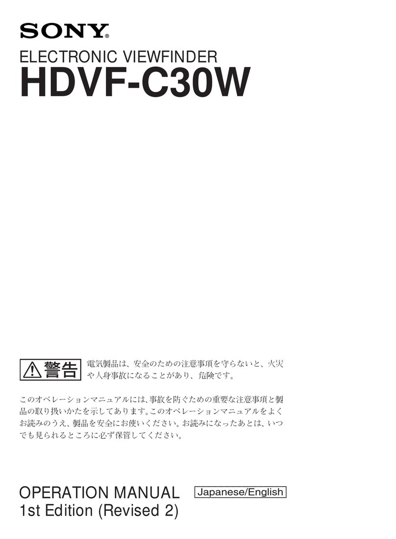Sony Electronic Viewfinder HDVF-C30W User manual