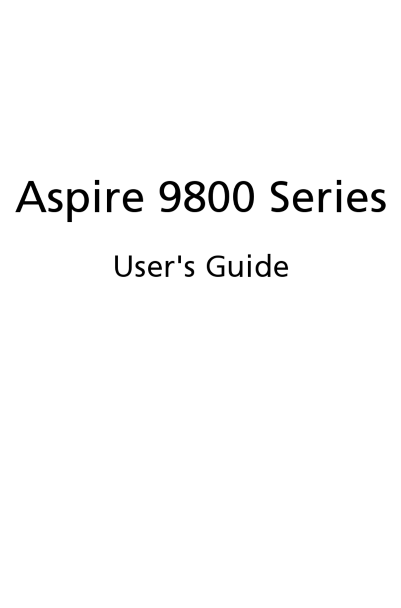 Acer Aspire 9800 User manual