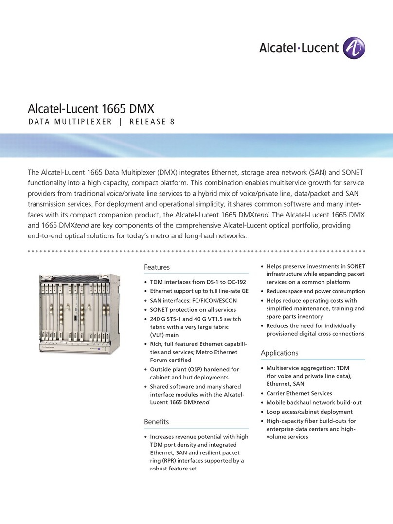 Alcatel-Lucent Data Multiplexer 1665 DMX User manual