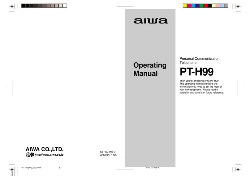 Aiwa PT-H99 operating manual