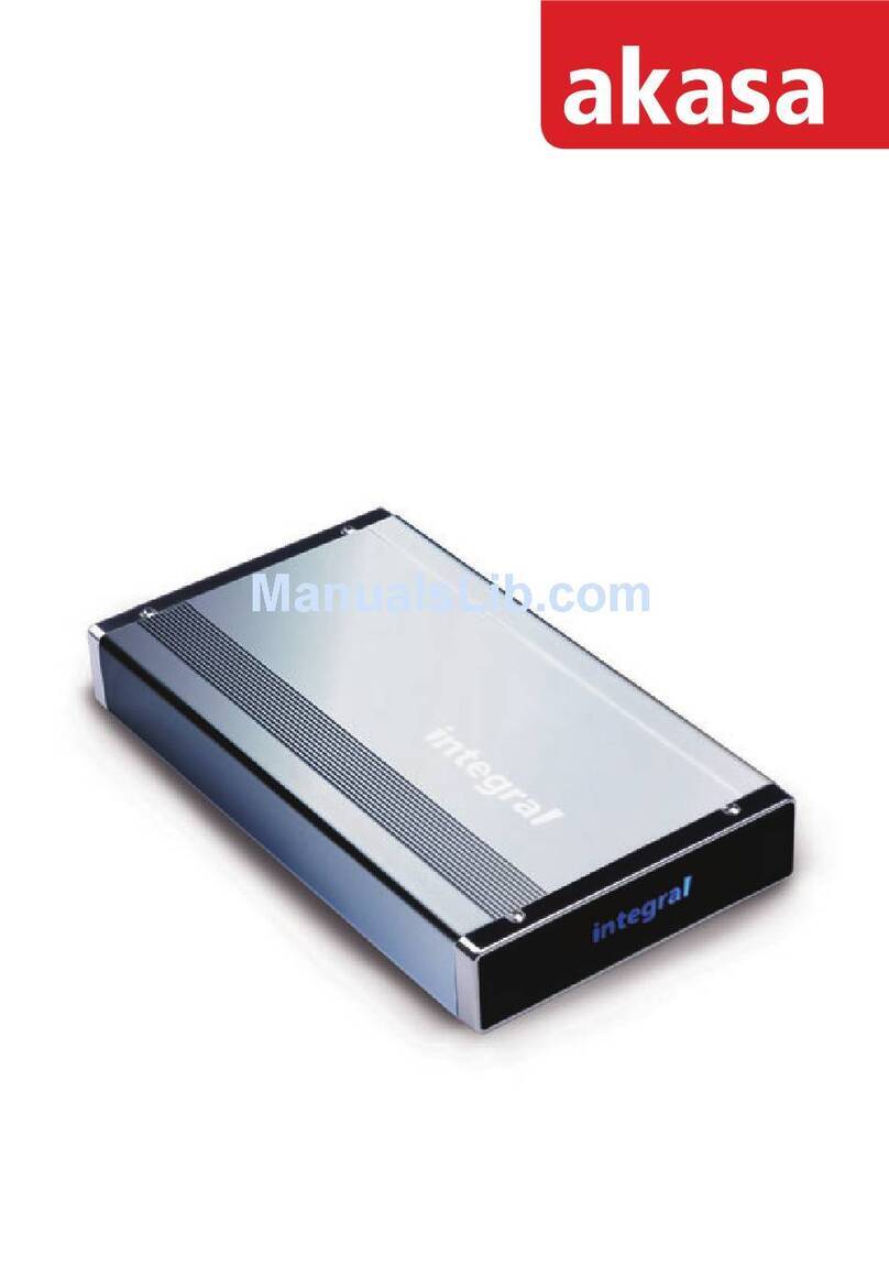 Akasa integral HDD external enclosure for data-storage mobility with LAN... User manual Akasa integral HDD external enclosure for data-storage mobility with LAN... User manual