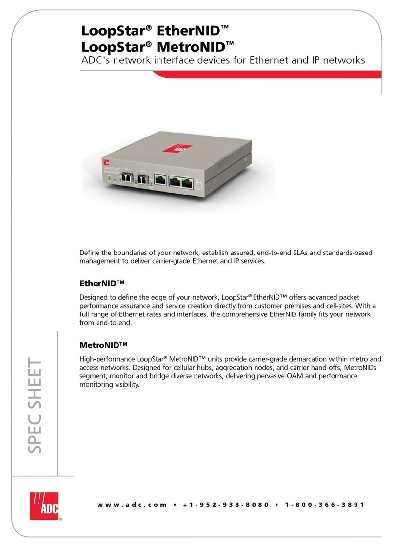 ADC LoopStar EtherNID Specifications