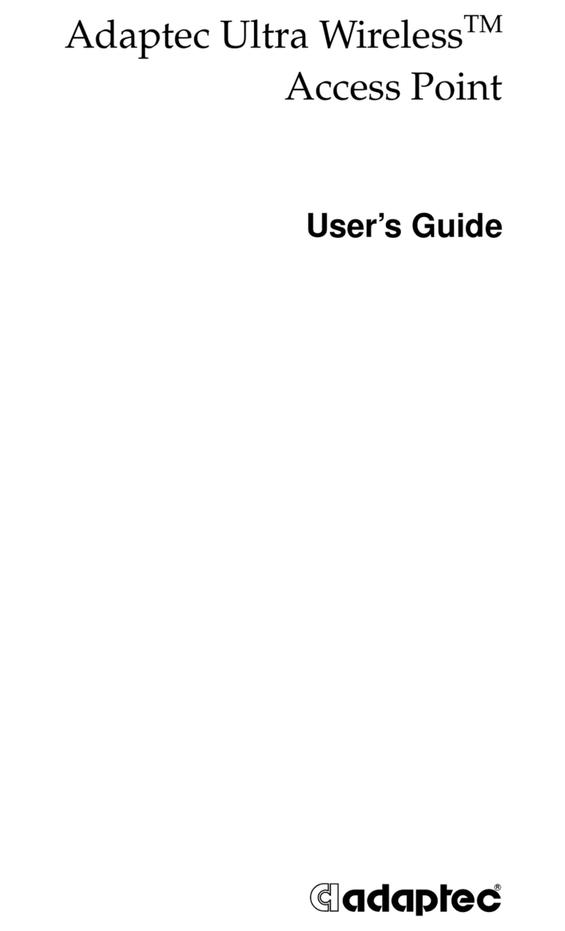 Adaptec Ultra Wireless Ultra Wireless Access Point User manual