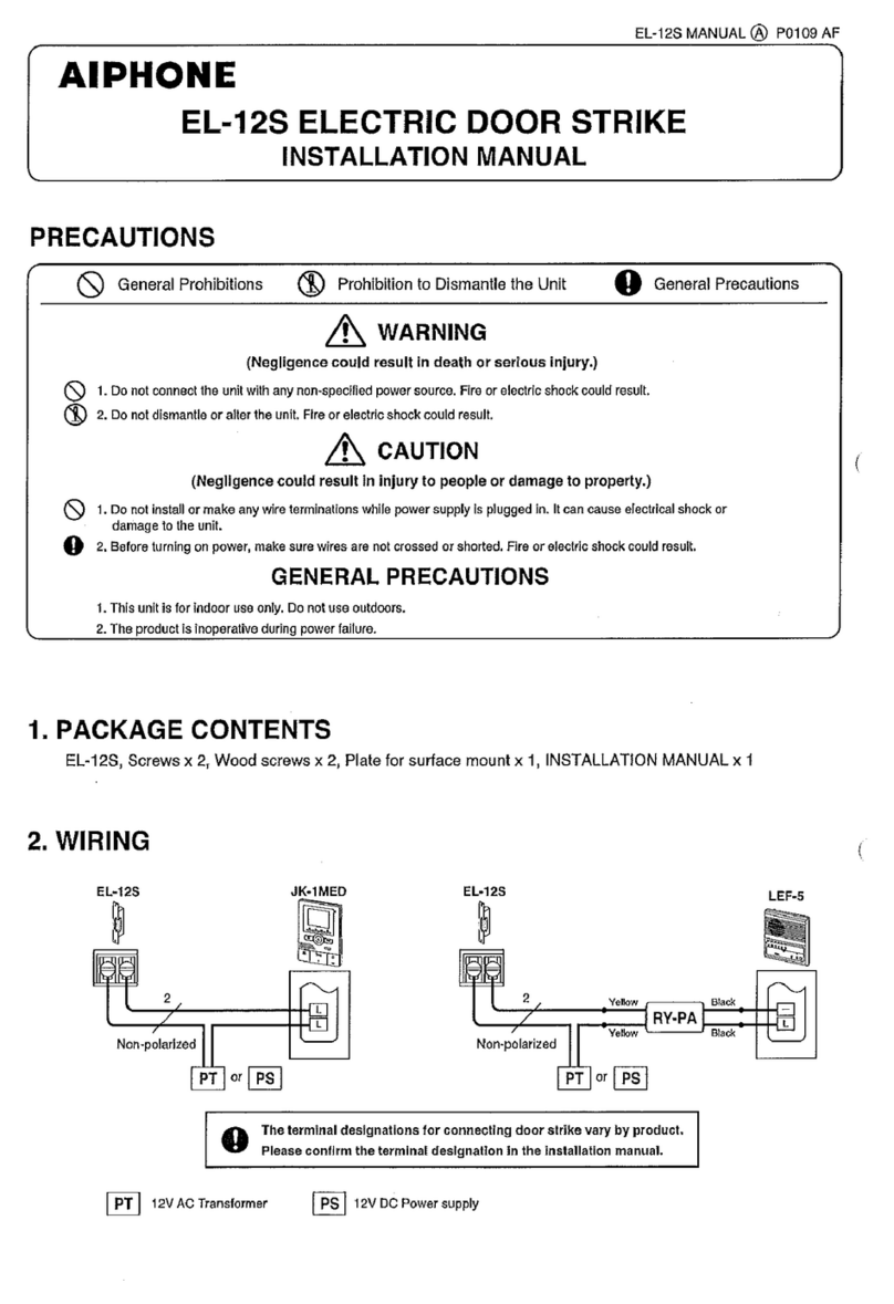 Aiphone EL-12S installation manual