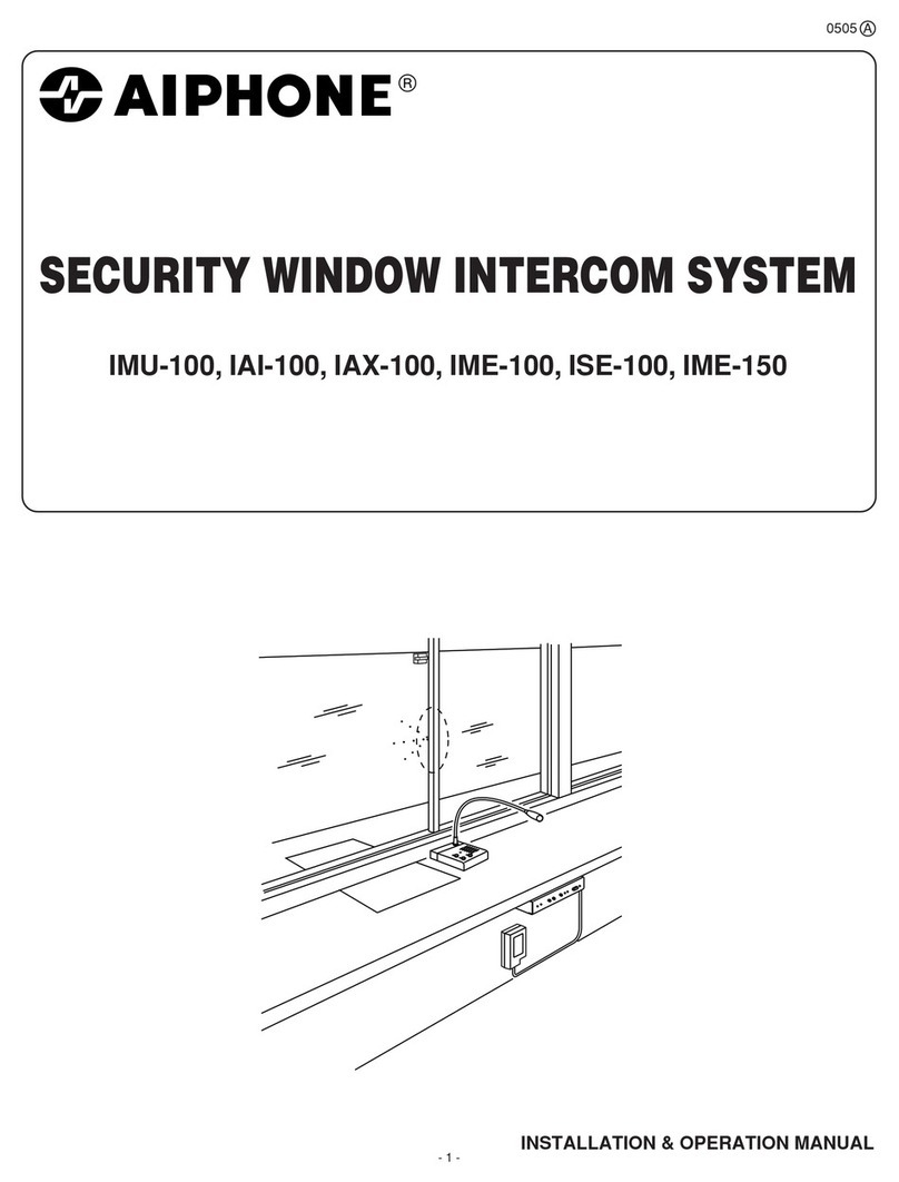 Aiphone Iai-100 Installation and operation manual
