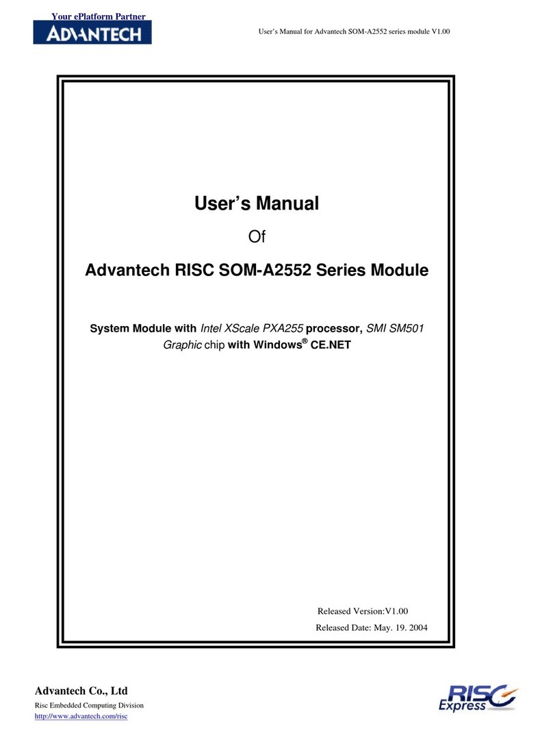Advantech RISC Module SOM-A2552 User manual