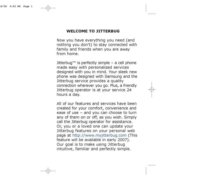 Samsung Jitterbug SPH-A120 User manual