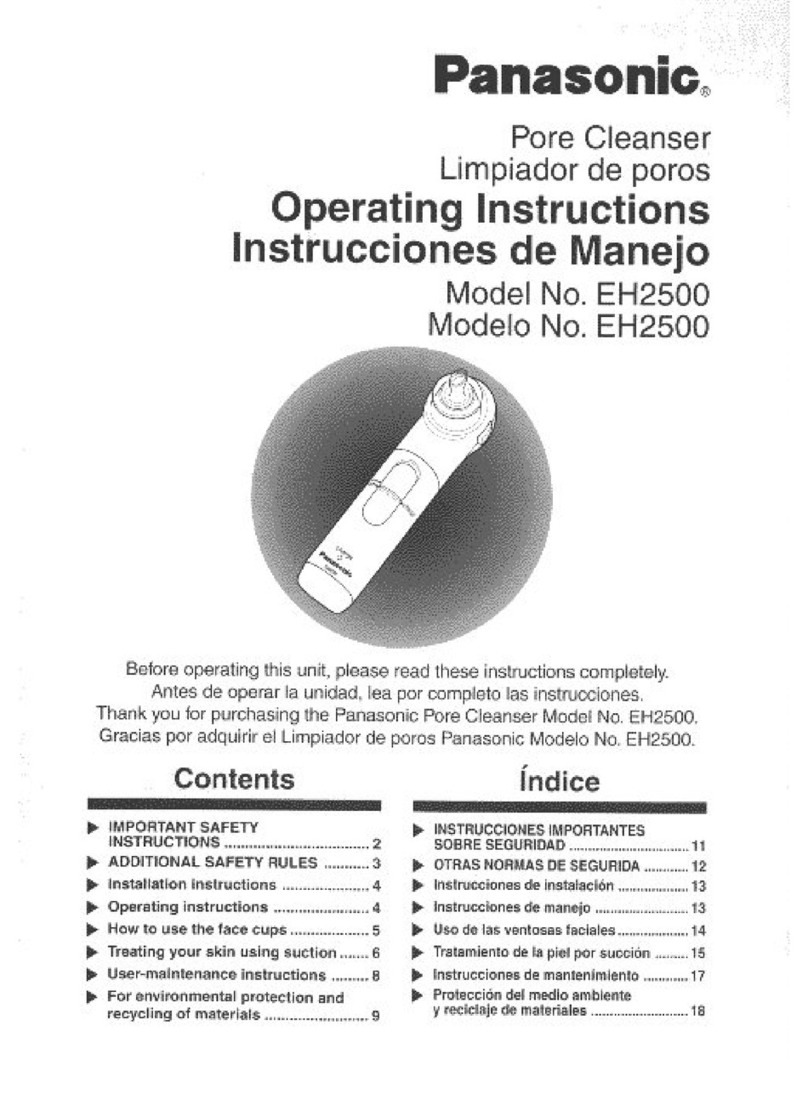 Panasonic EH2500S operating manual