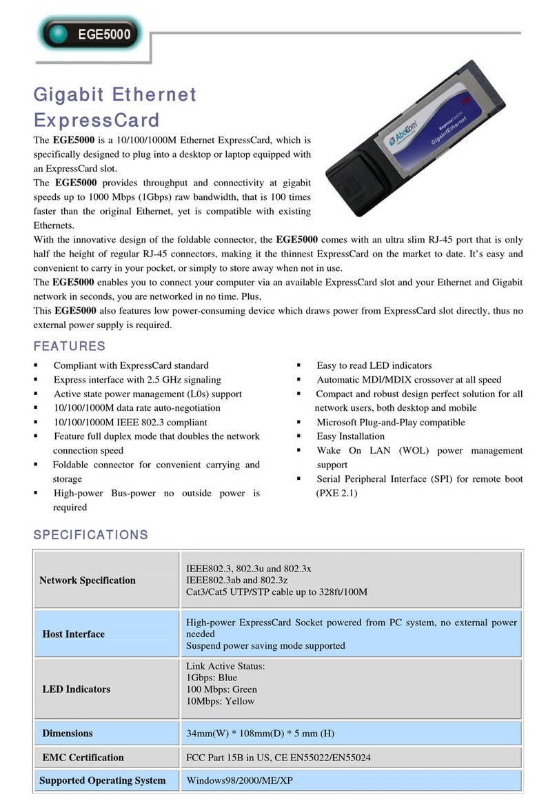 Abocom EGE5000 User manual