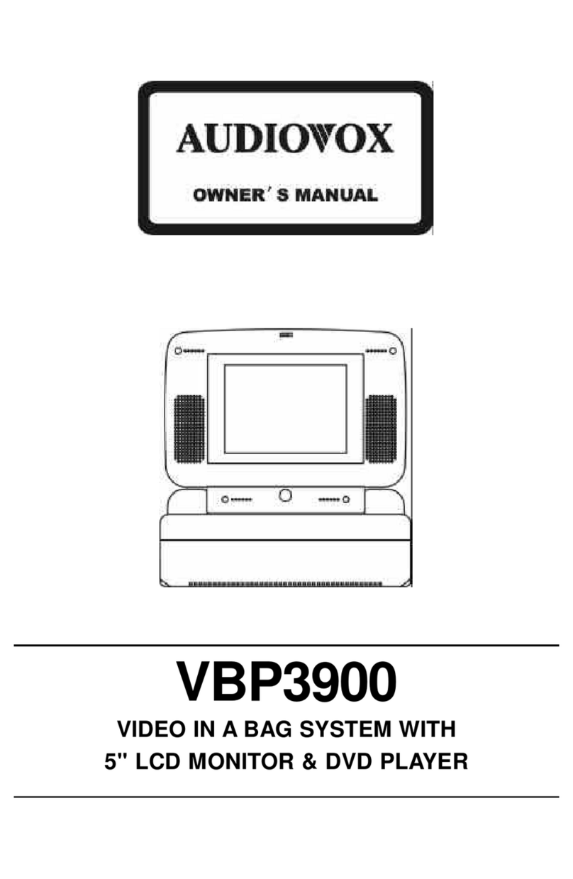 Audiovox VBP3900 User manual Audiovox VBP3900 User manual
