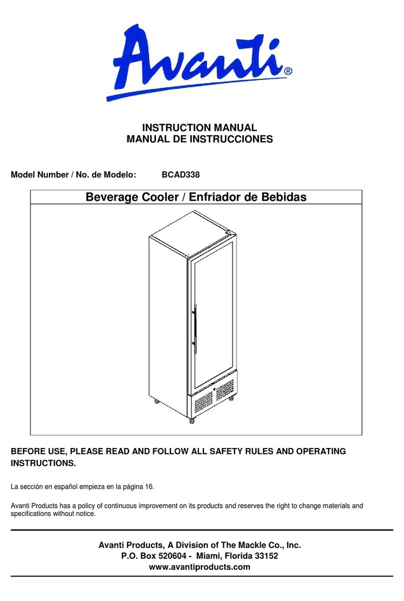 Avanti BCAD338 instruction manual