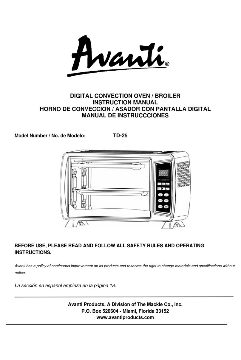 Avanti TD-25 User manual