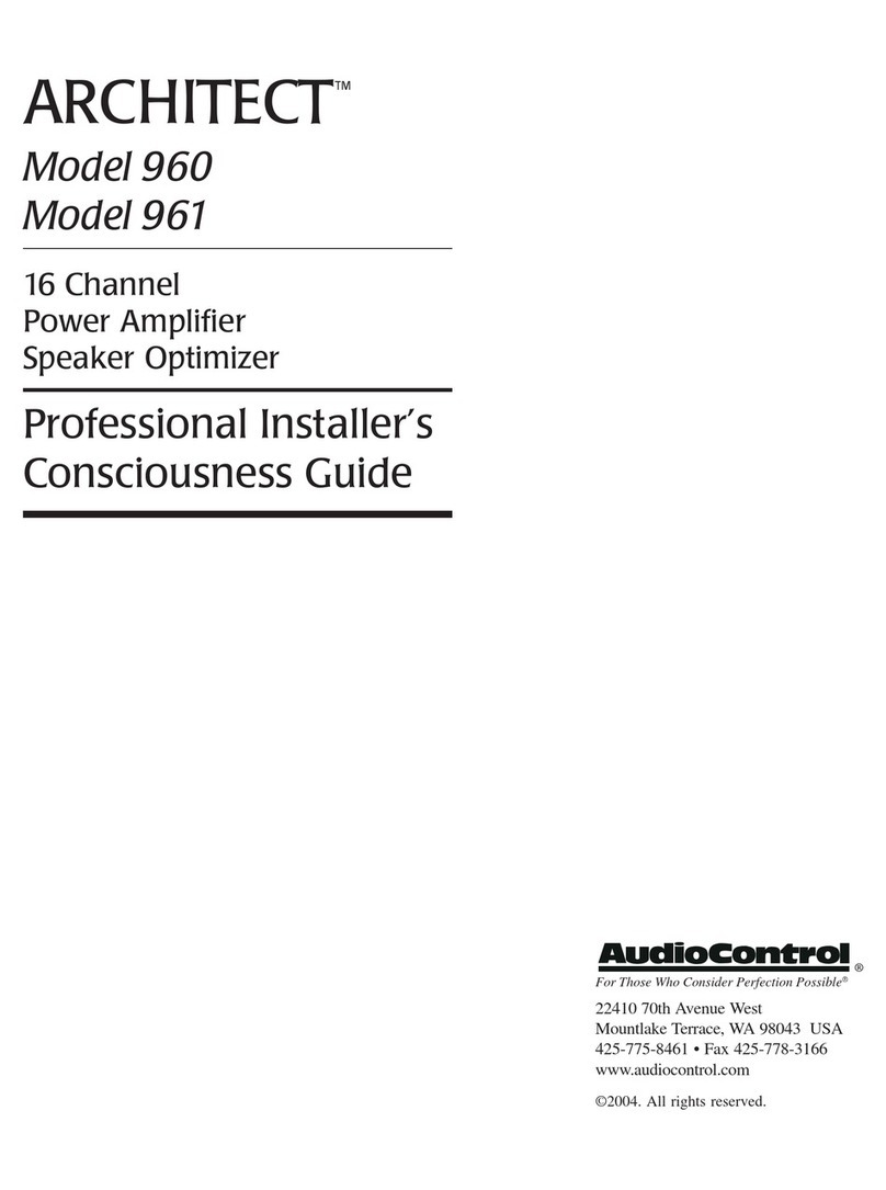 Audio Control 960 961 Assembly instructions