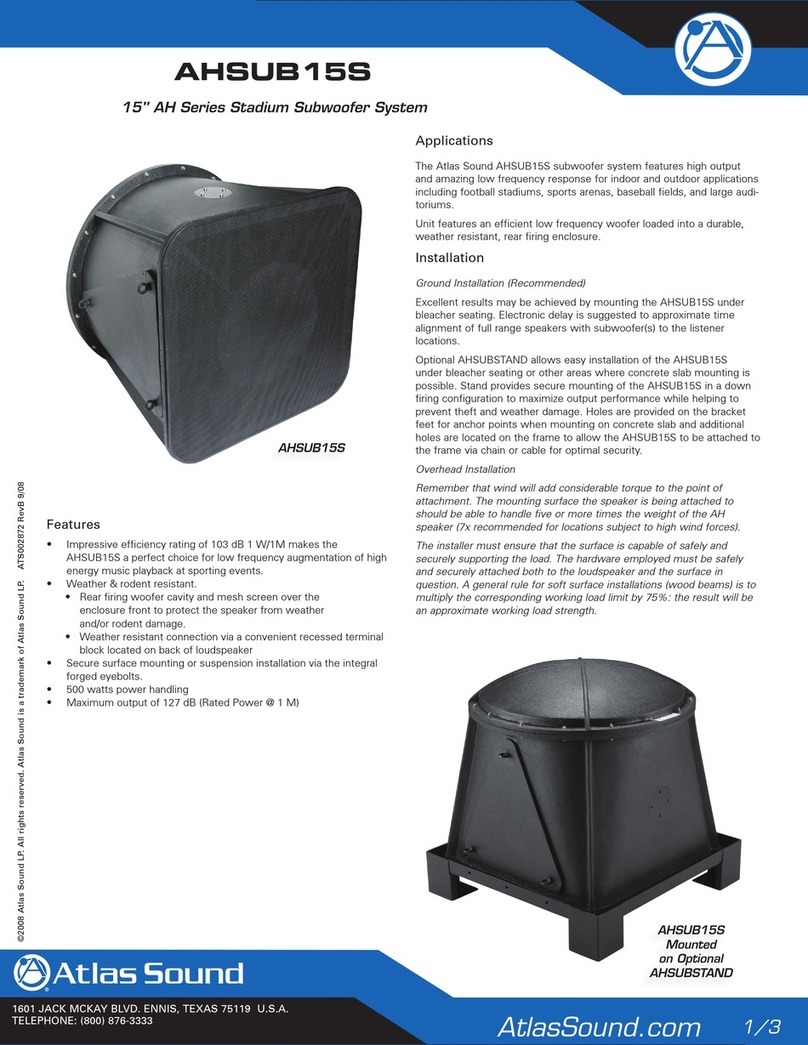 Atlas AHSUB15S Specifications