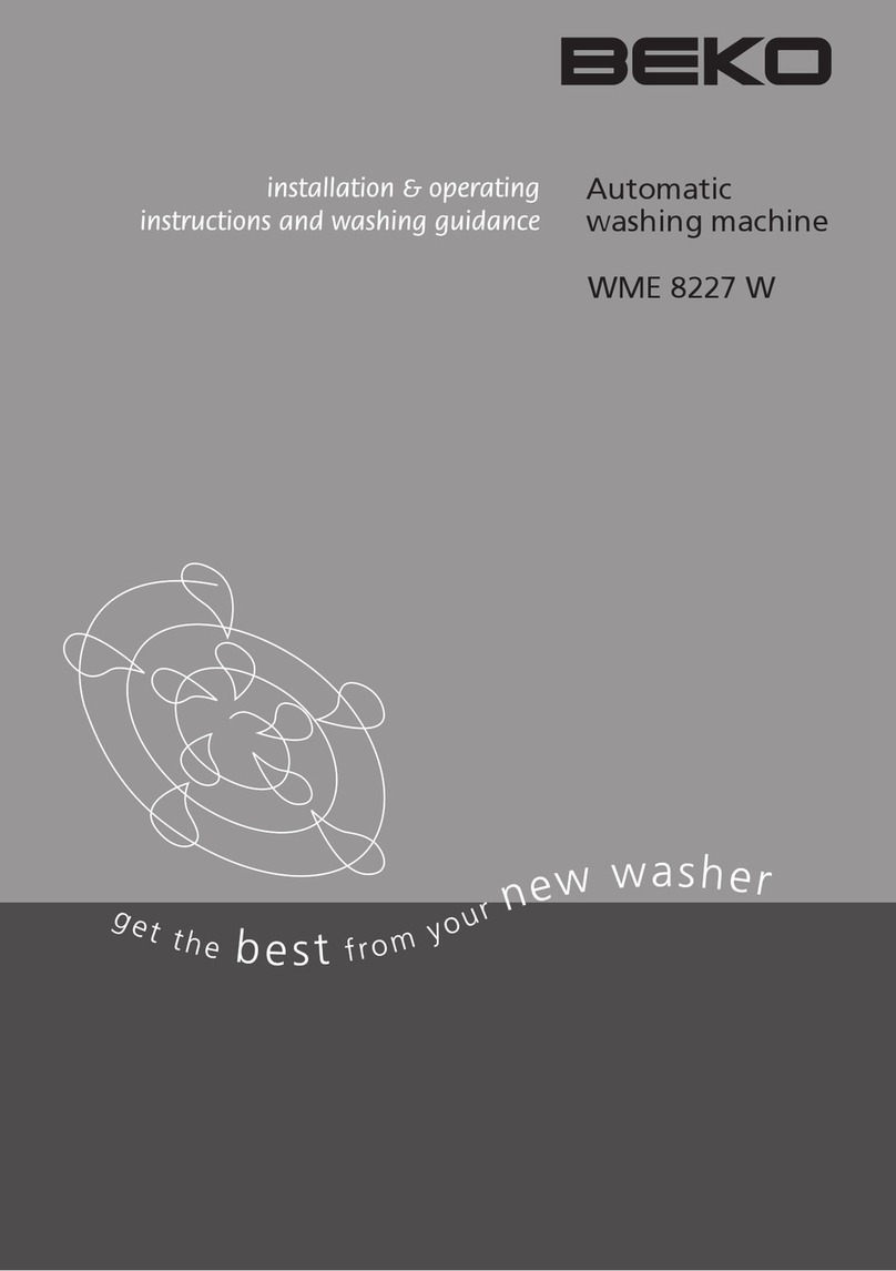 Beko WME 8227 W Operating instructions