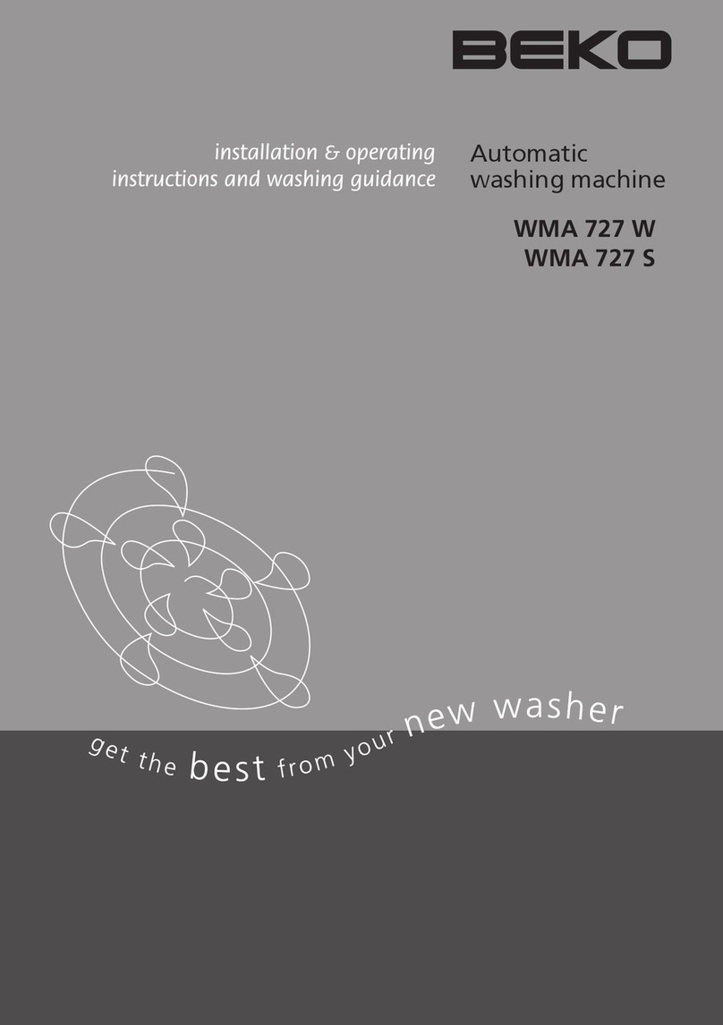 Beko WMA 727 S Installation & operating instructions
