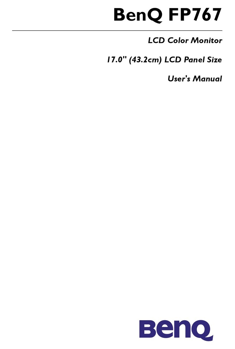 BenQ FP767 - 17" LCD Monitor User manual