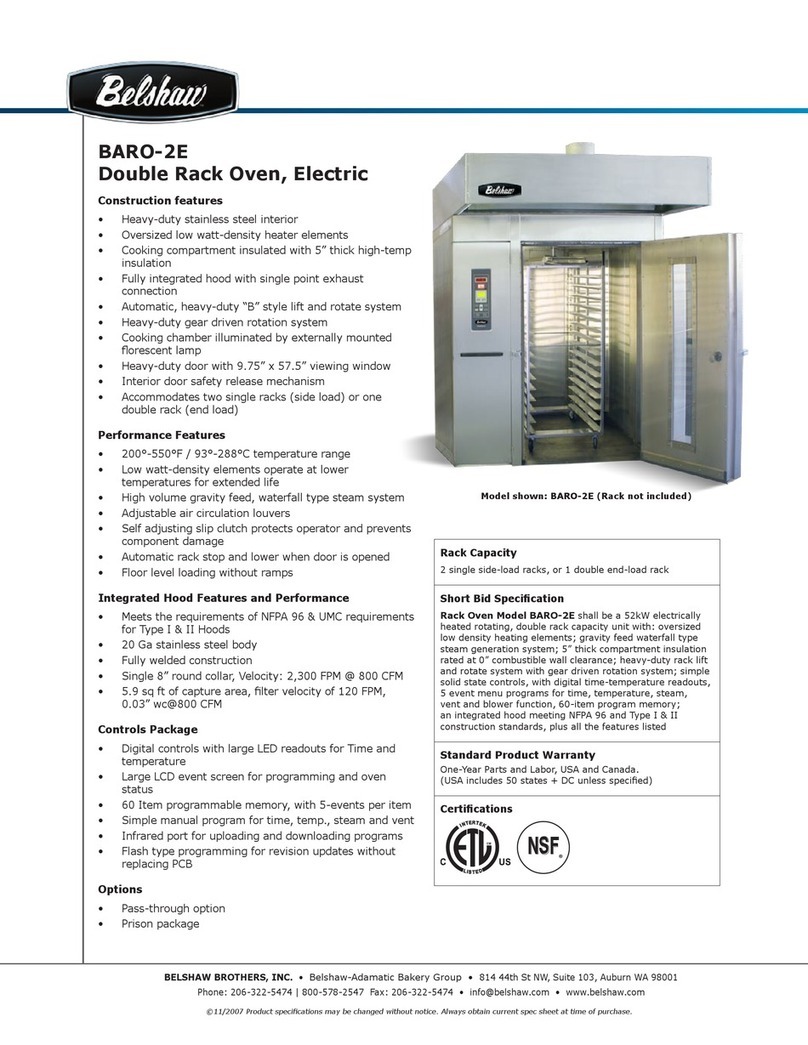 Belshaw Brothers BARO-2E User manual
