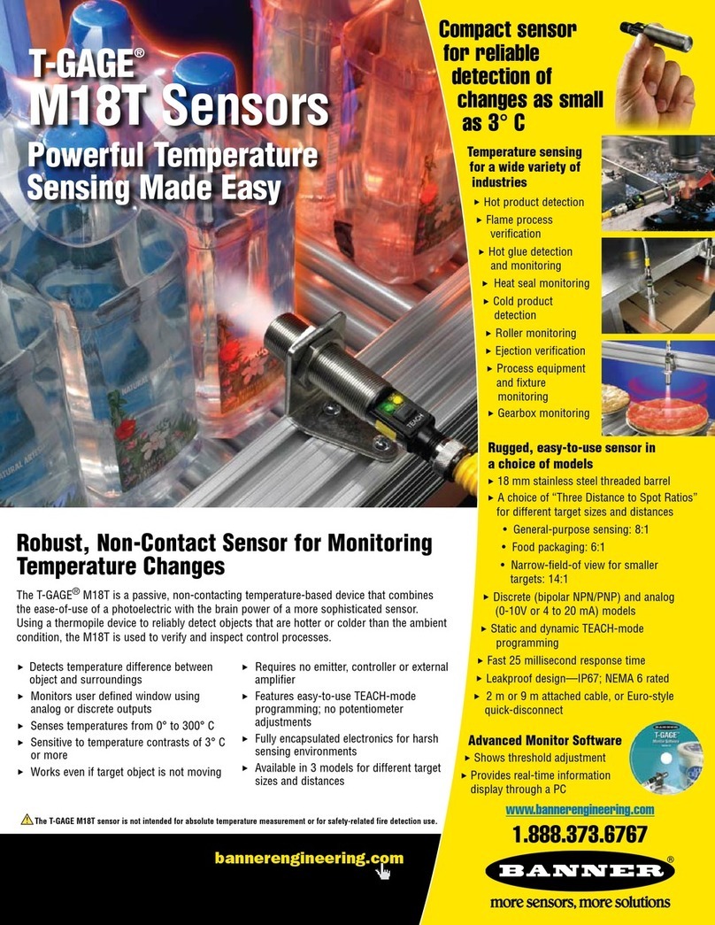 Banner Sensors T-GAGE M18T User manual