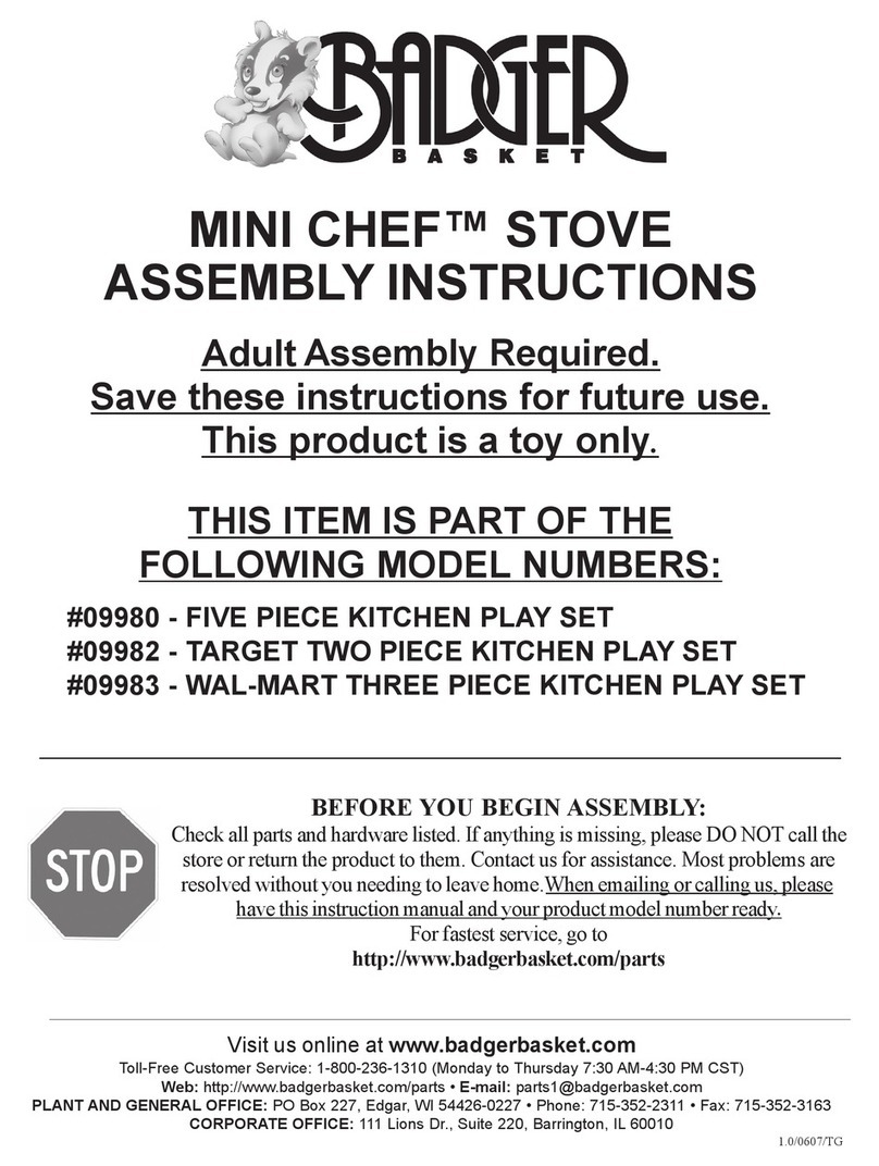 Badger Basket MINICHEF 9982 User manual Badger Basket MINICHEF 9982 User manual