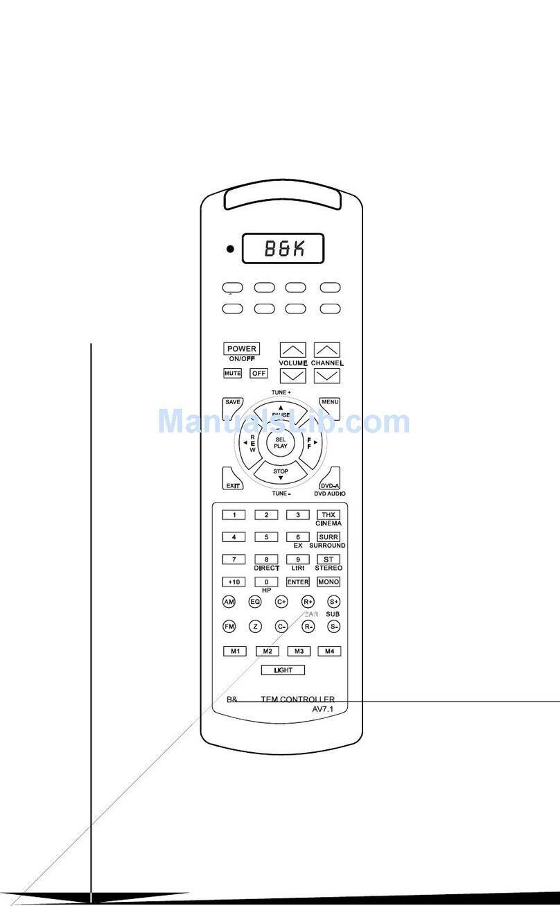 B&K AV7.1 operating manual